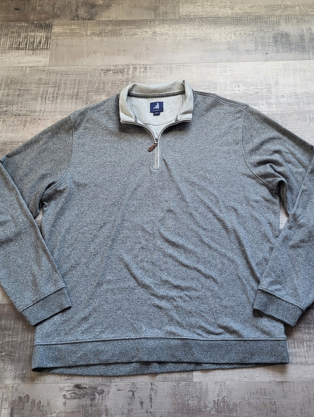 Johnnie-O Sully 1/4 Zip Pullover Shirt Mens Size XL Gray Long Sleeve Cotton
